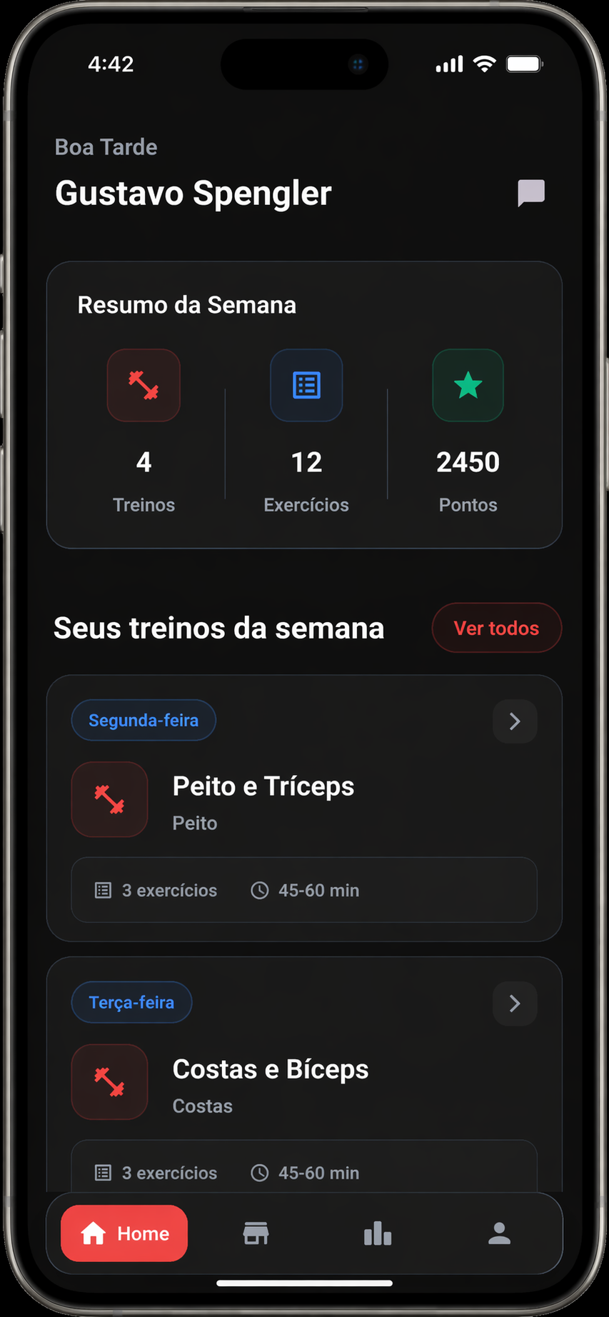 GymForce — tela 1